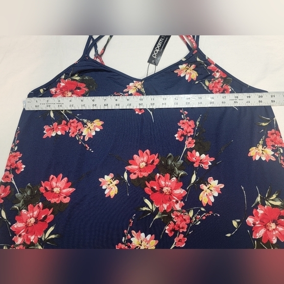 PAPERMOON BASIMA FOR STITCH FIX Women's 2X Crisscross Strap Floral Tank… - Picture 3 of 11